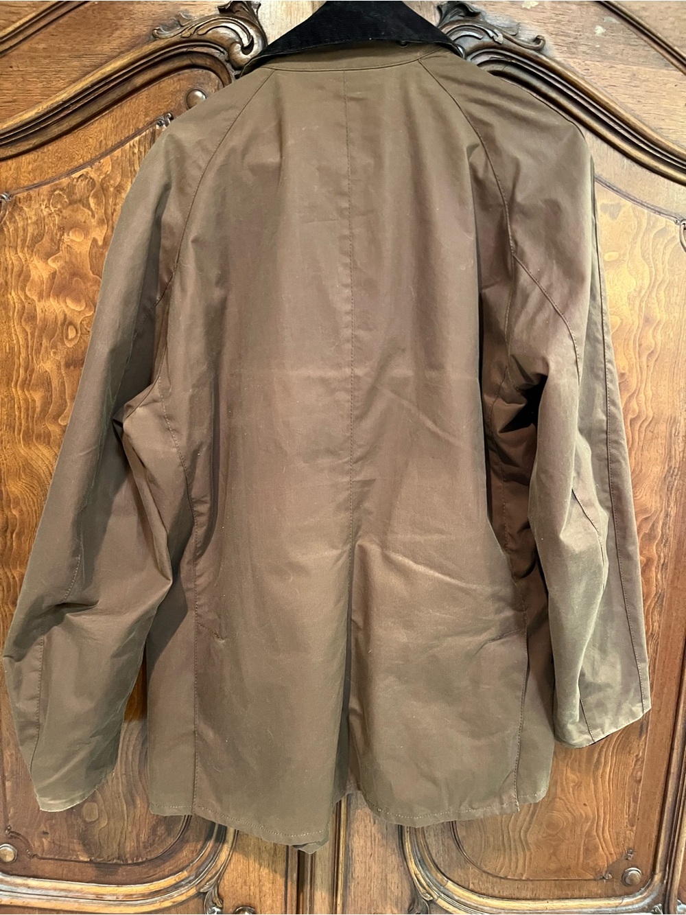 Barbour Ashby Brown Waxed Field Jacket with Black Corduroy Collar - Picture 2 of 7